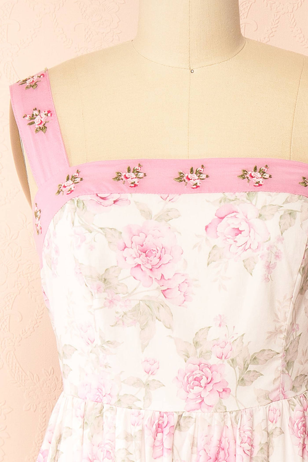 Opaline Pink | Floral Maxi Dress with Pockets