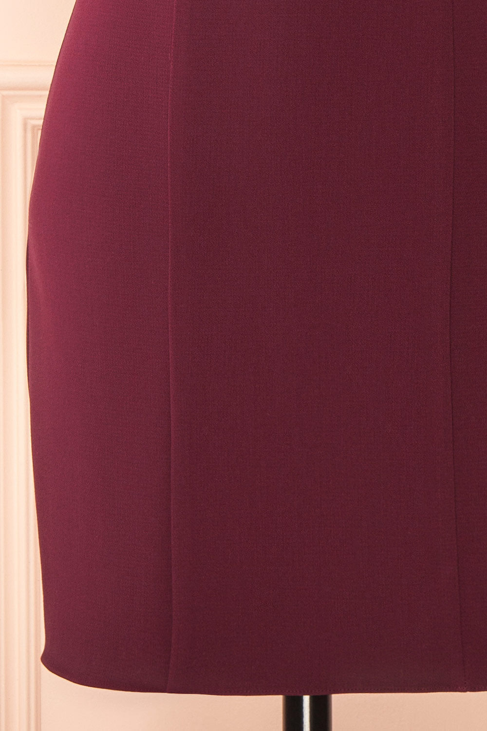 Palora Burgundy | Short Dress with Ruffled Straps by Arti Gogna