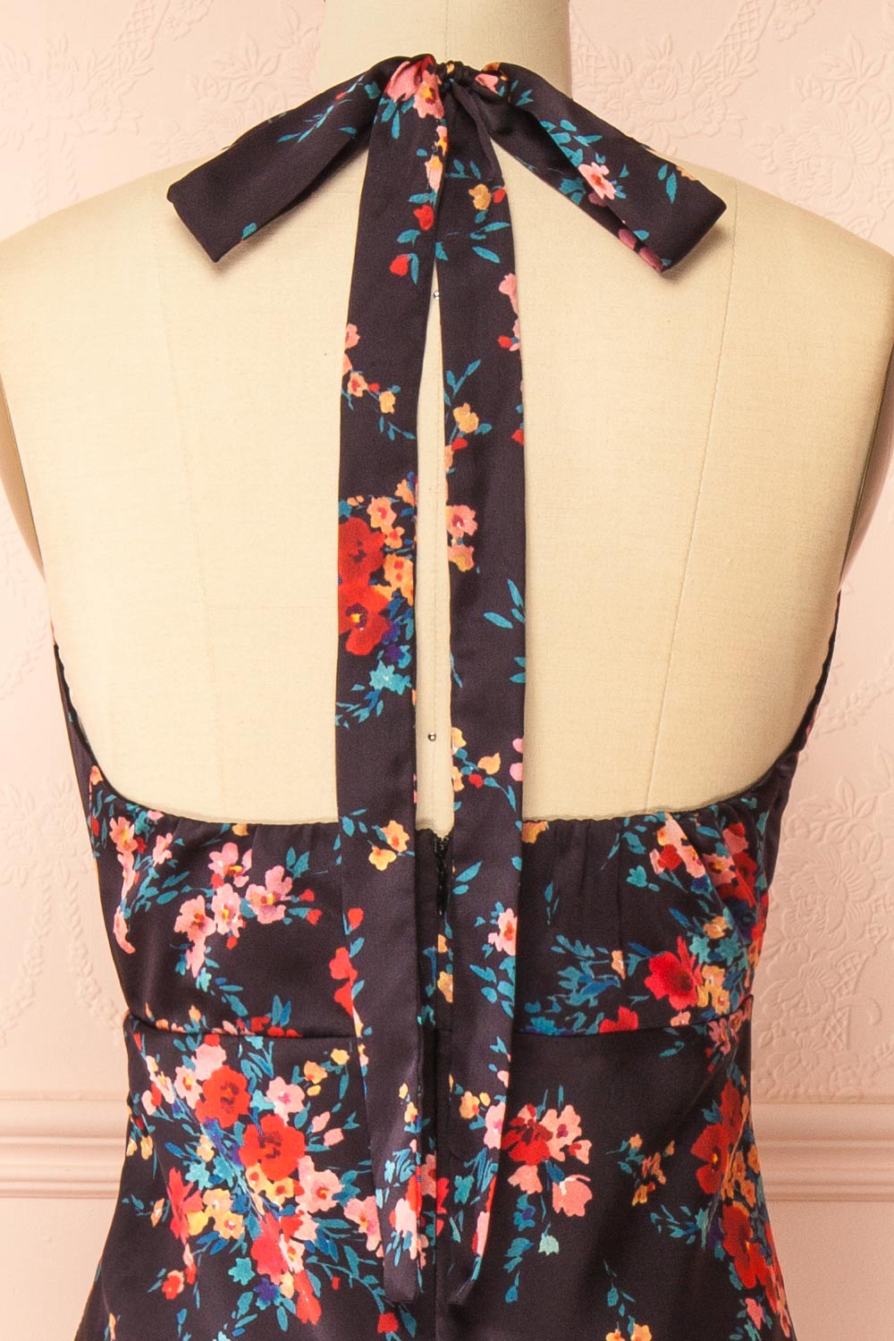 Patrice | Floral Maxi Dress with Halter Neckline