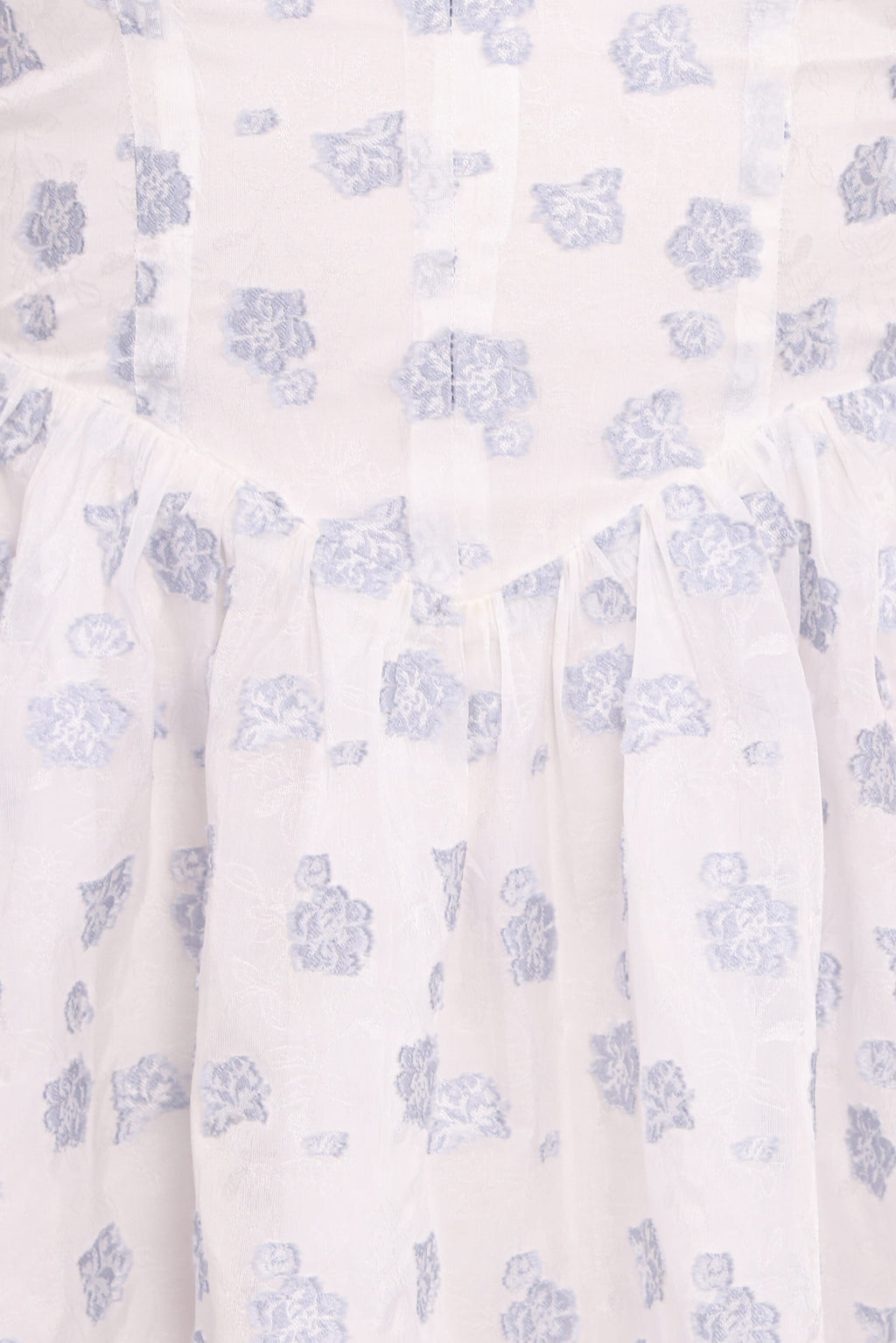 Arianne Mini Dress - White/Blue Floral