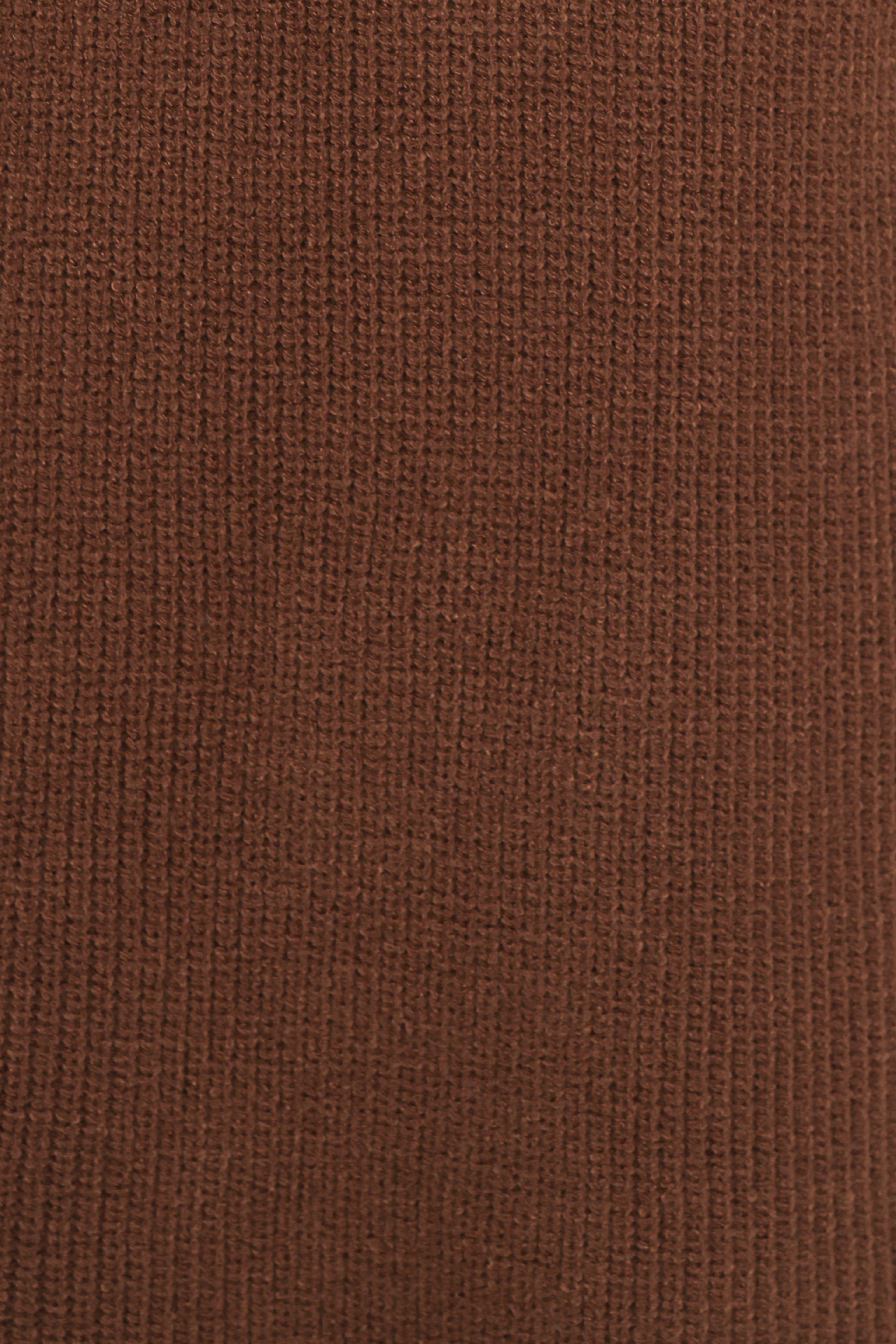 Wright Knit Mini Dress - Chocolate Brown