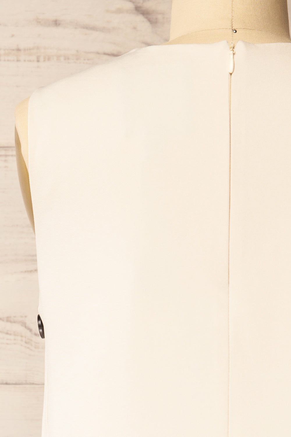 Phedi Beige | Sleeveless Dress with Button Detailing