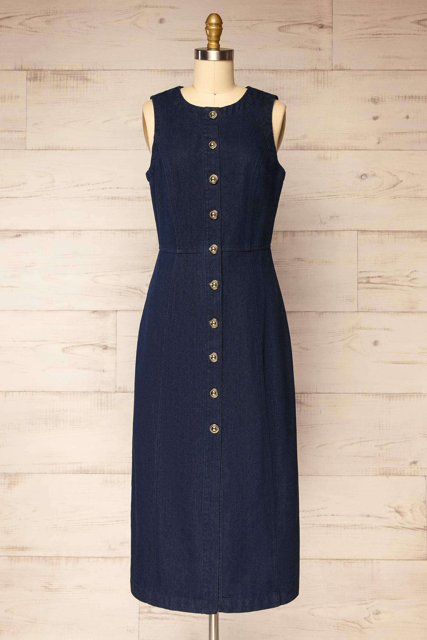 Potenza | Sleeveless Denim Midi Dress