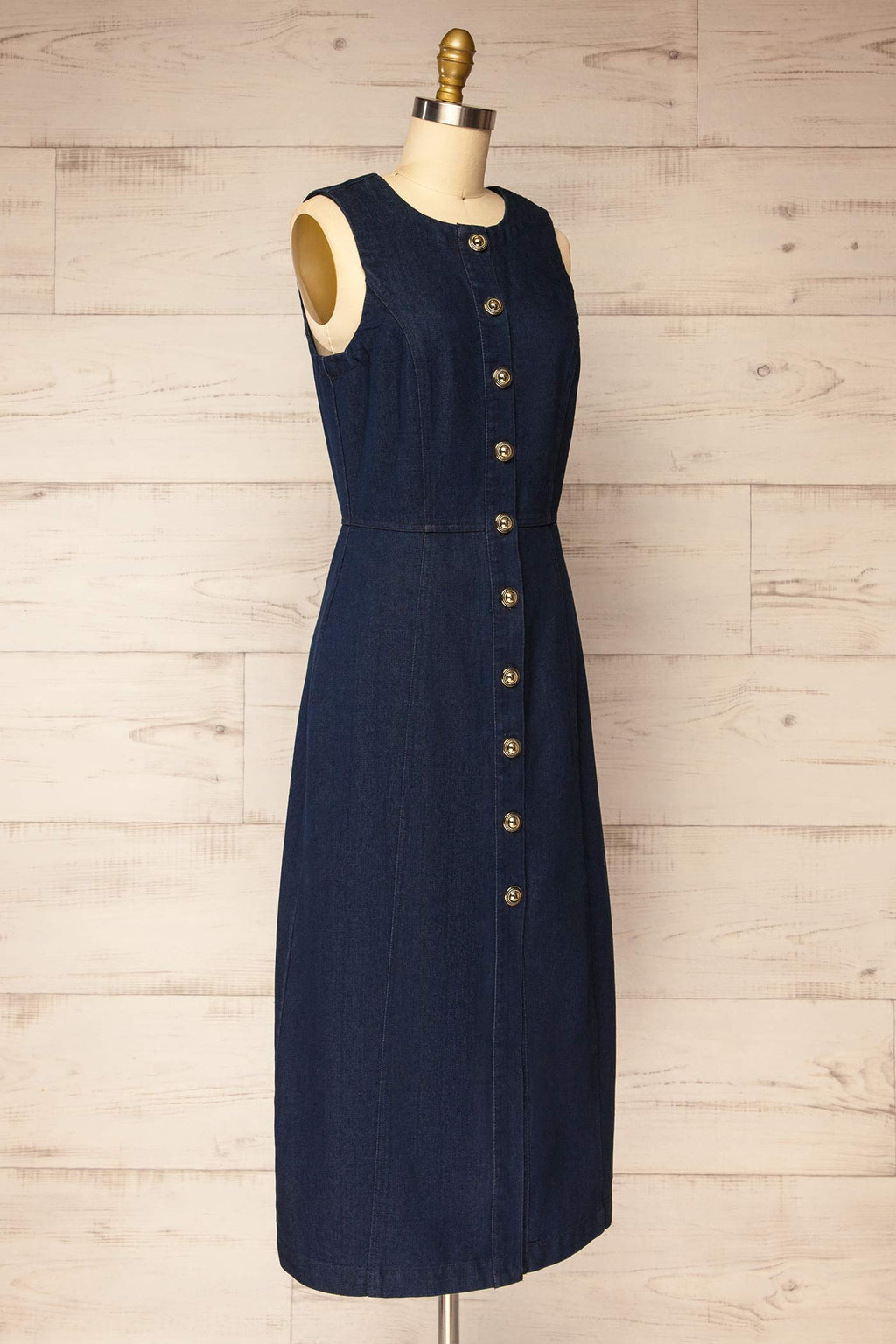 Potenza | Sleeveless Denim Midi Dress