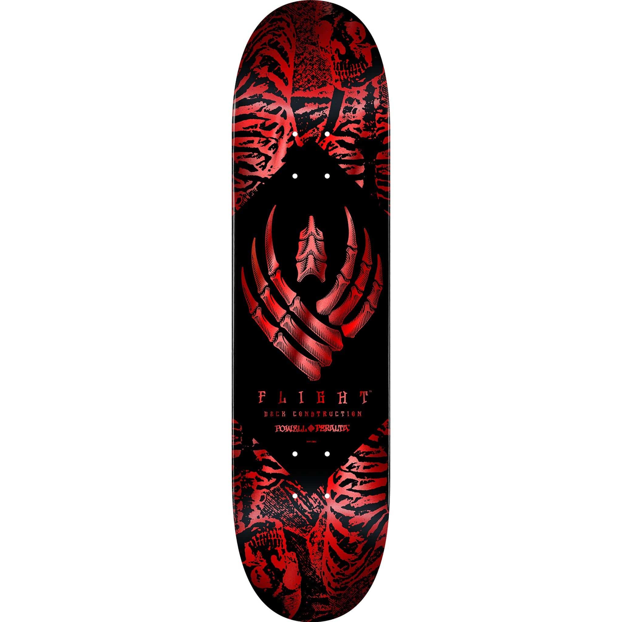 Powell Peralta Skeleton Red Foil Flight Skateboard Deck 8.38"