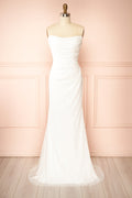 Pricille | Strapless Chiffon Fitted Wedding Dress