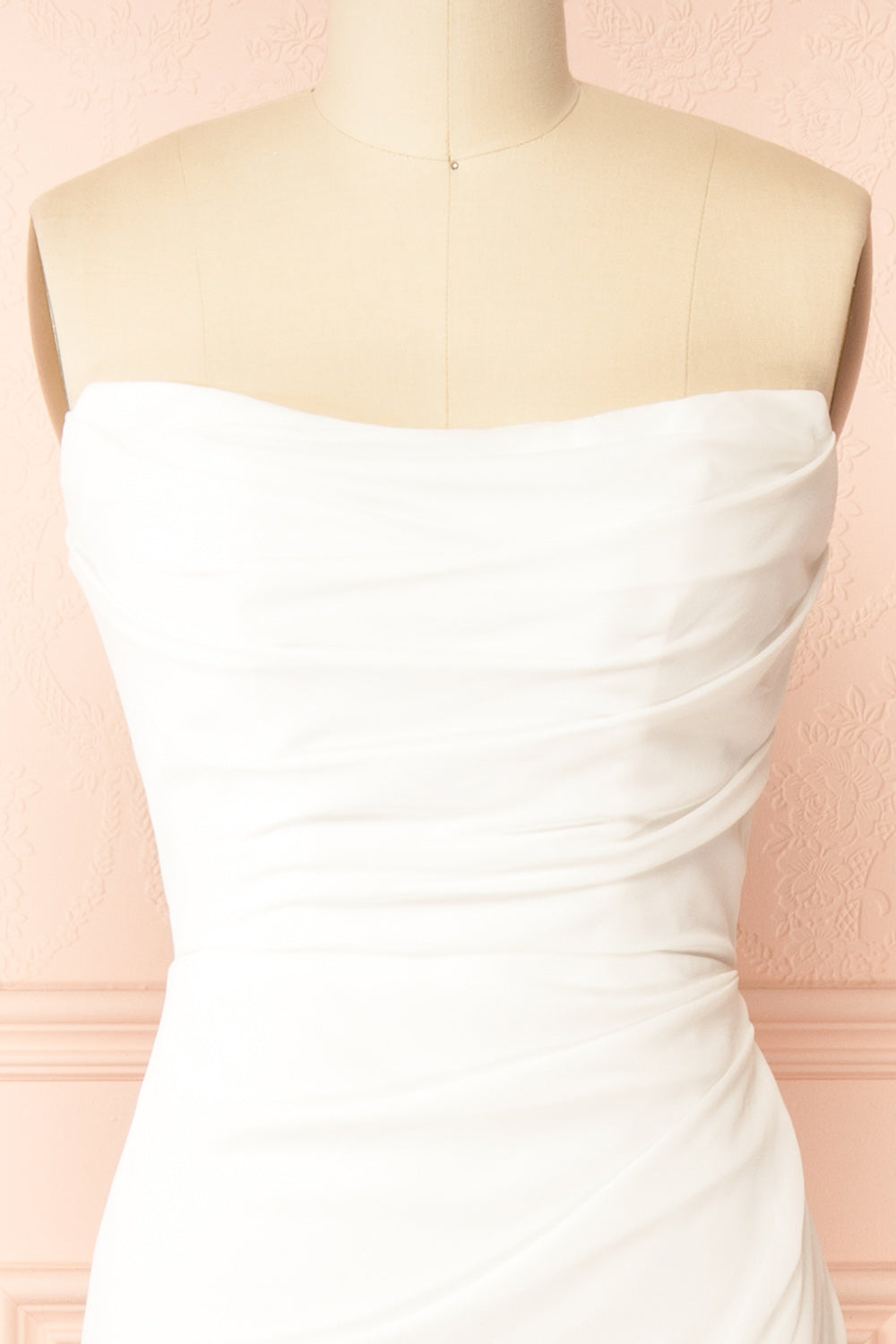 Pricille | Strapless Chiffon Fitted Wedding Dress