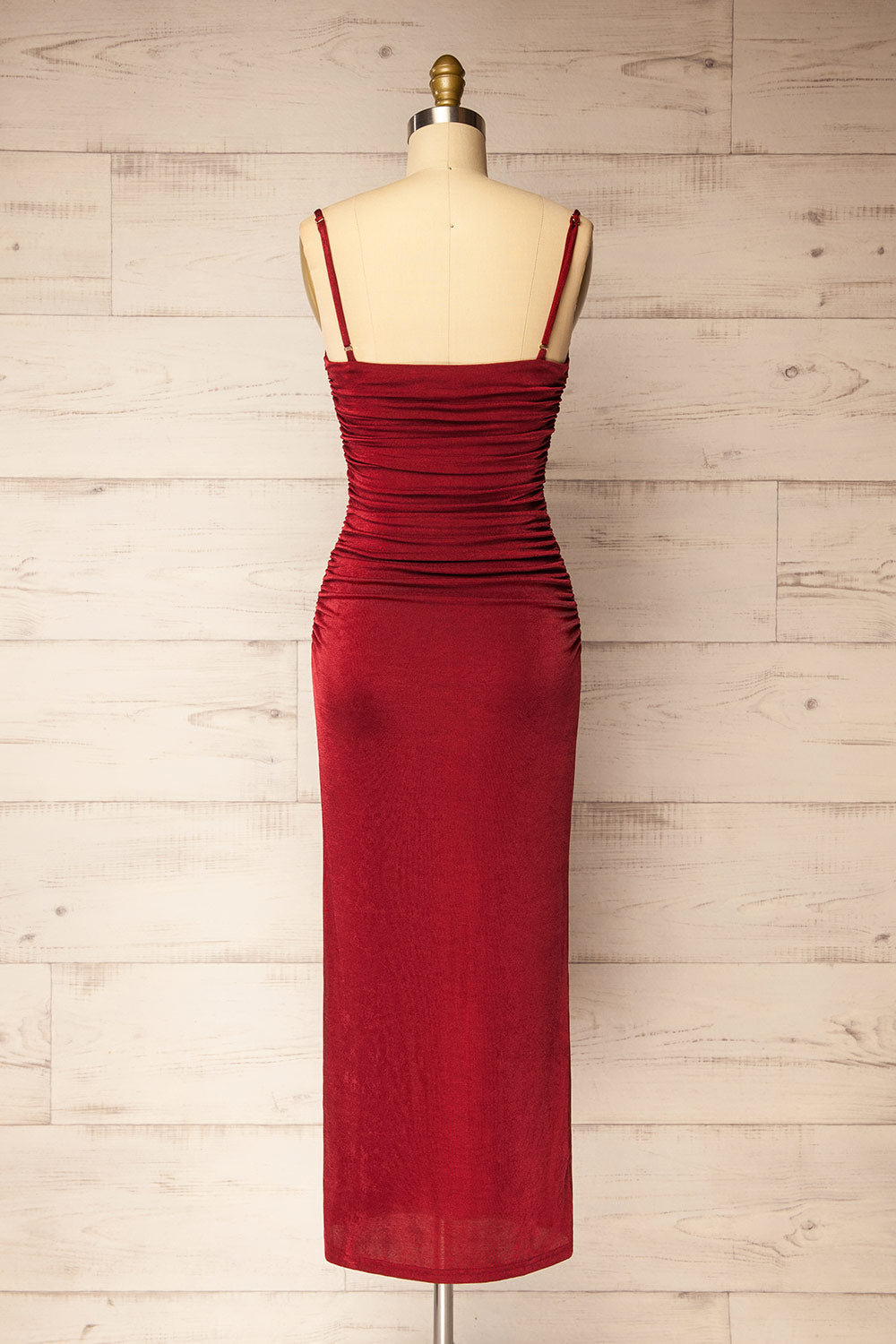 Redclife | Midi Fitted Burgundy Dress