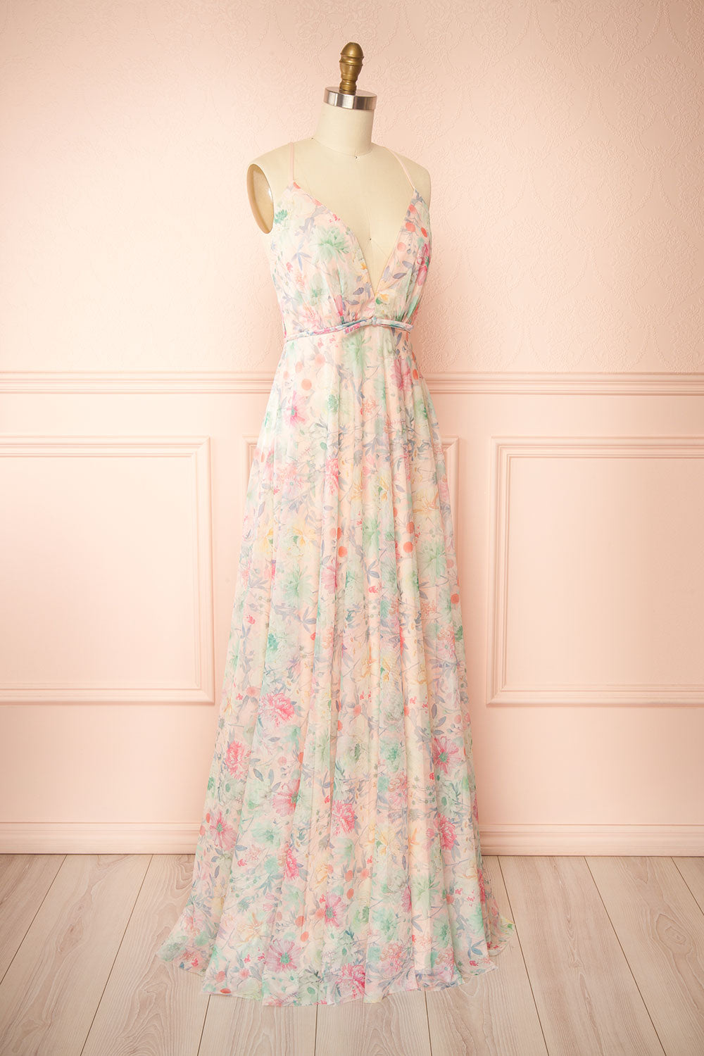 Rosehall | Floral A-Line Maxi Dress