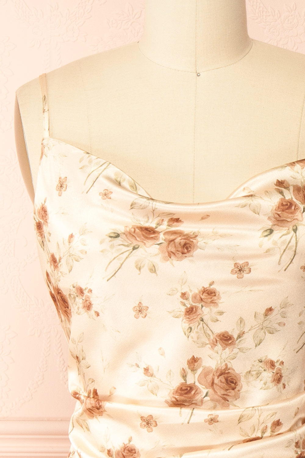 Rossy | Cowl Neck Floral Midi Dress