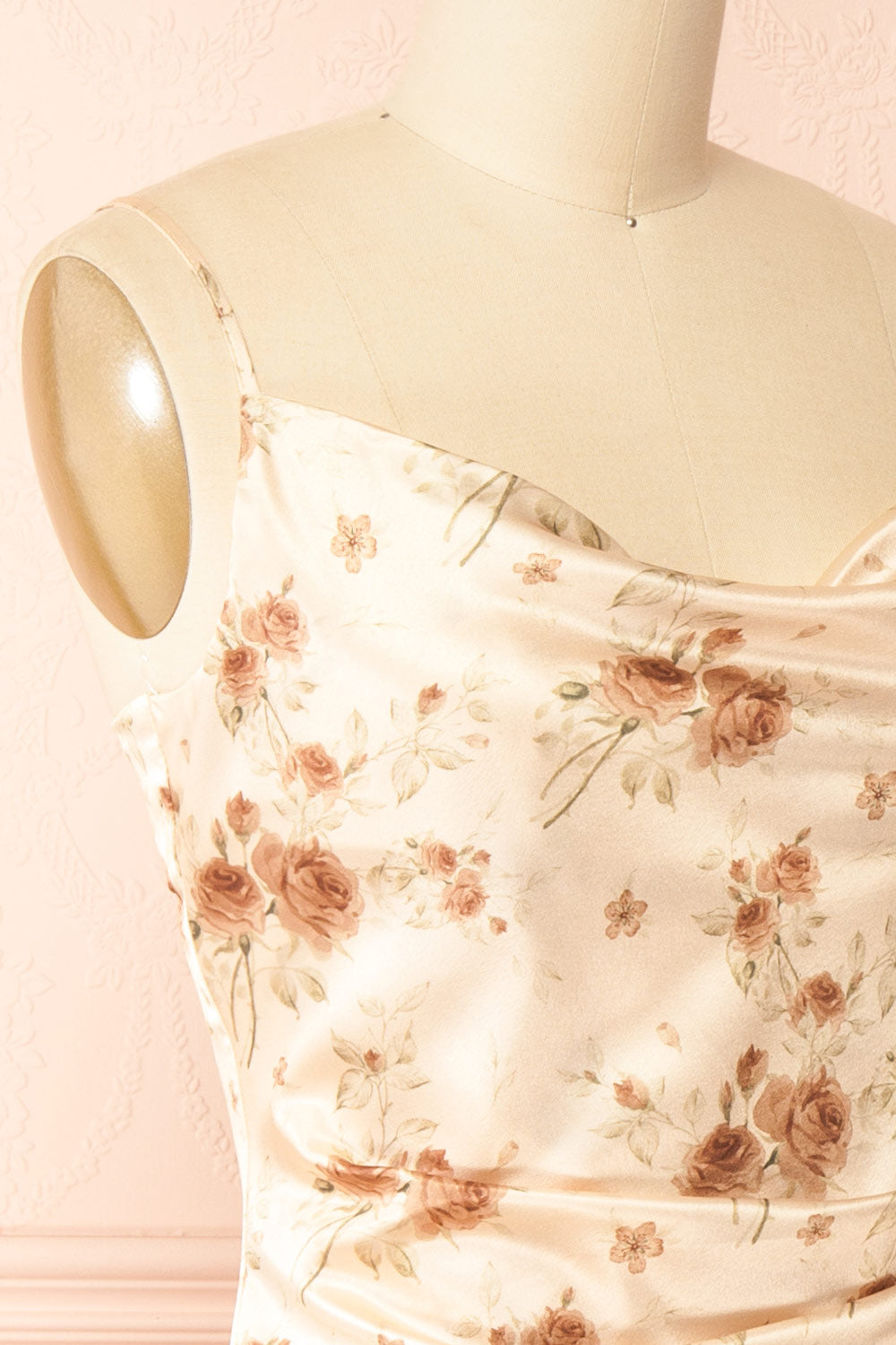 Rossy | Cowl Neck Floral Midi Dress