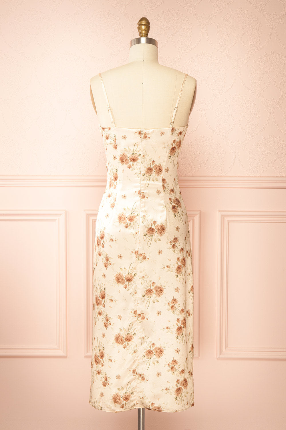 Rossy | Cowl Neck Floral Midi Dress