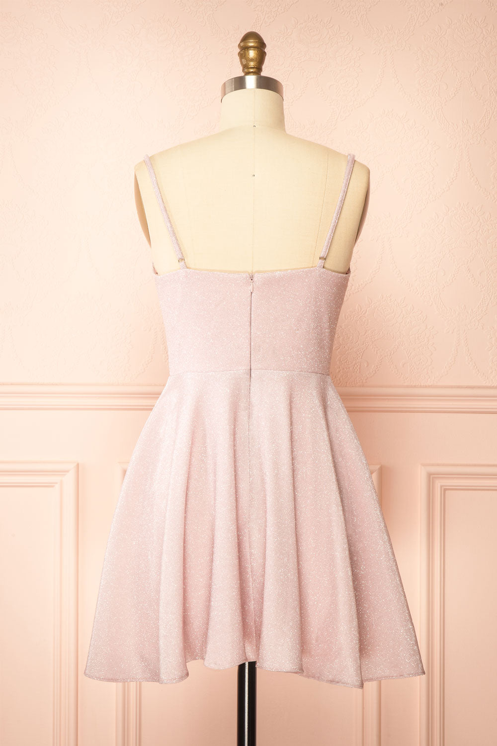 Rowyn Blush | Short Sparkly Dress with Pockets
