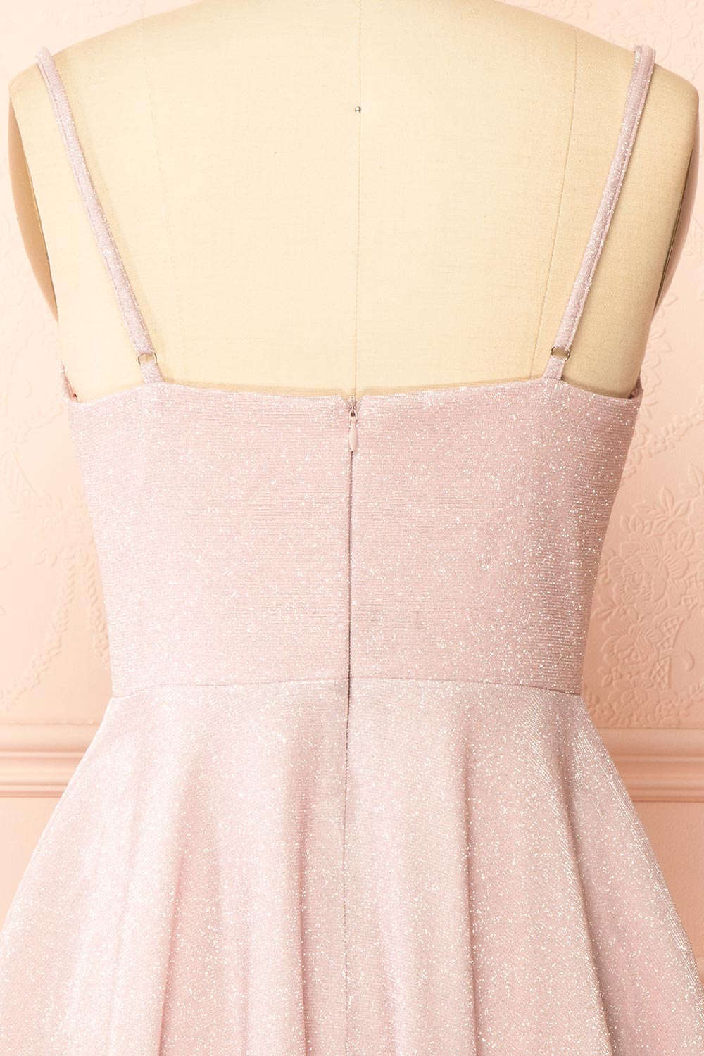 Rowyn Blush | Short Sparkly Dress with Pockets