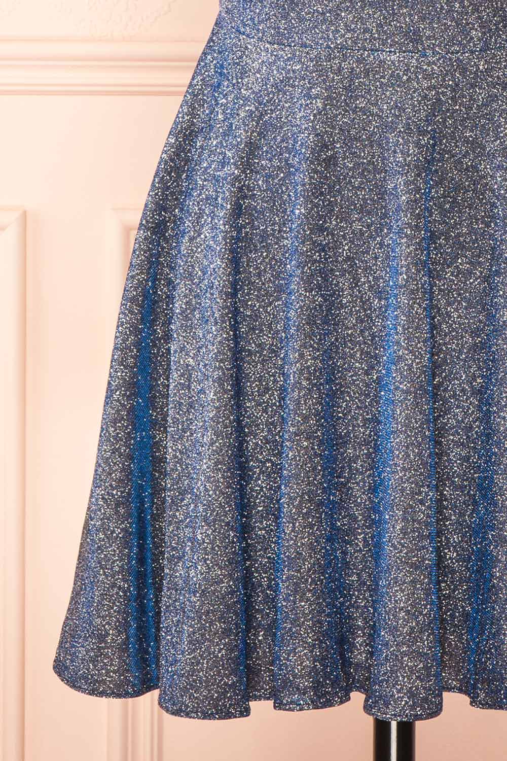 Rowyn Navy | Short Sparkly Dress with Pockets