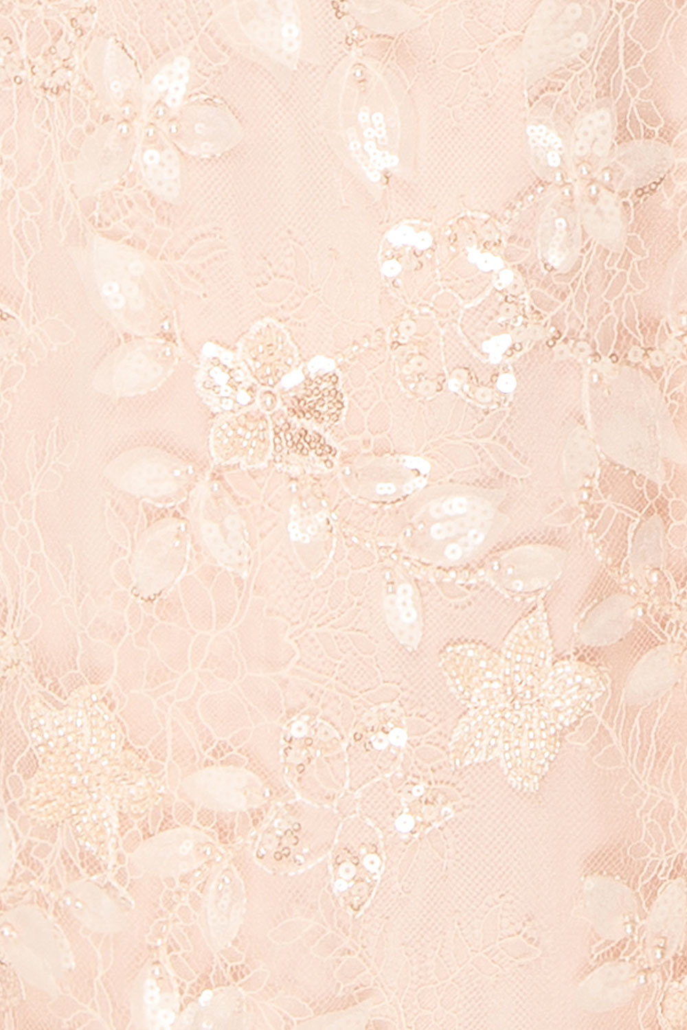 Sahida Pink | Lace Maxi Dress with Floral Appliqués