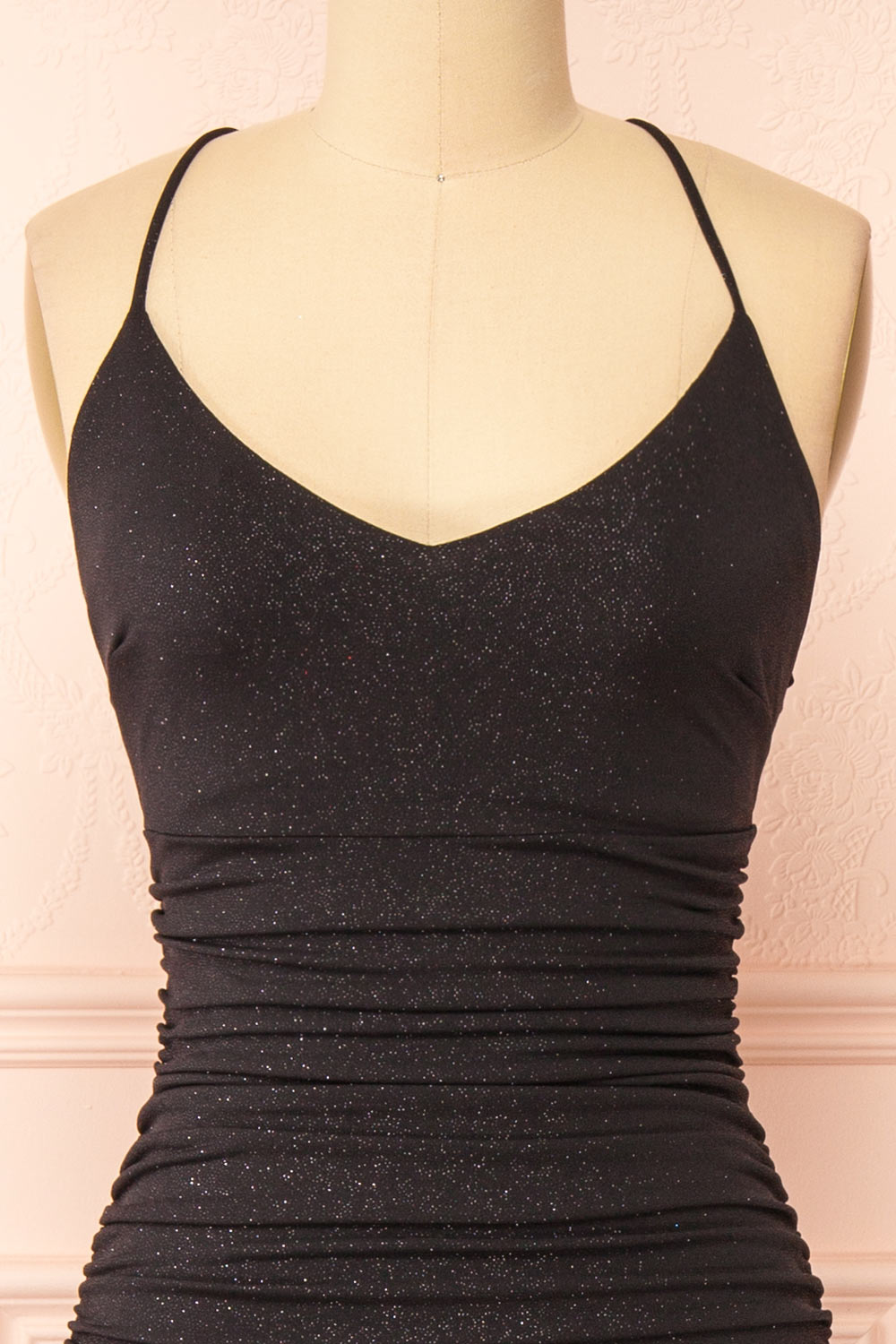 Samira Black | Sparkly Mermaid Maxi Dress with Slit
