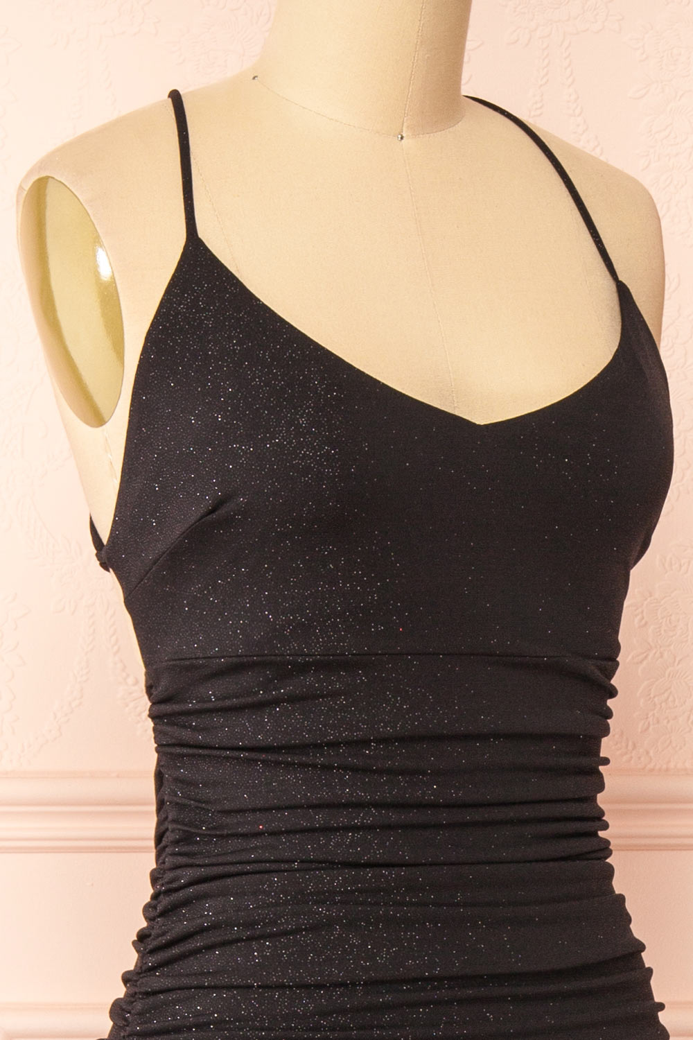 Samira Black | Sparkly Mermaid Maxi Dress with Slit