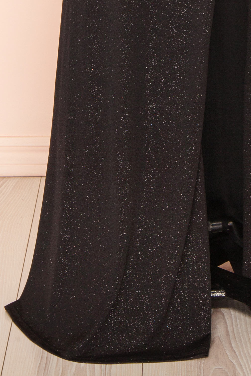 Samira Black | Sparkly Mermaid Maxi Dress with Slit