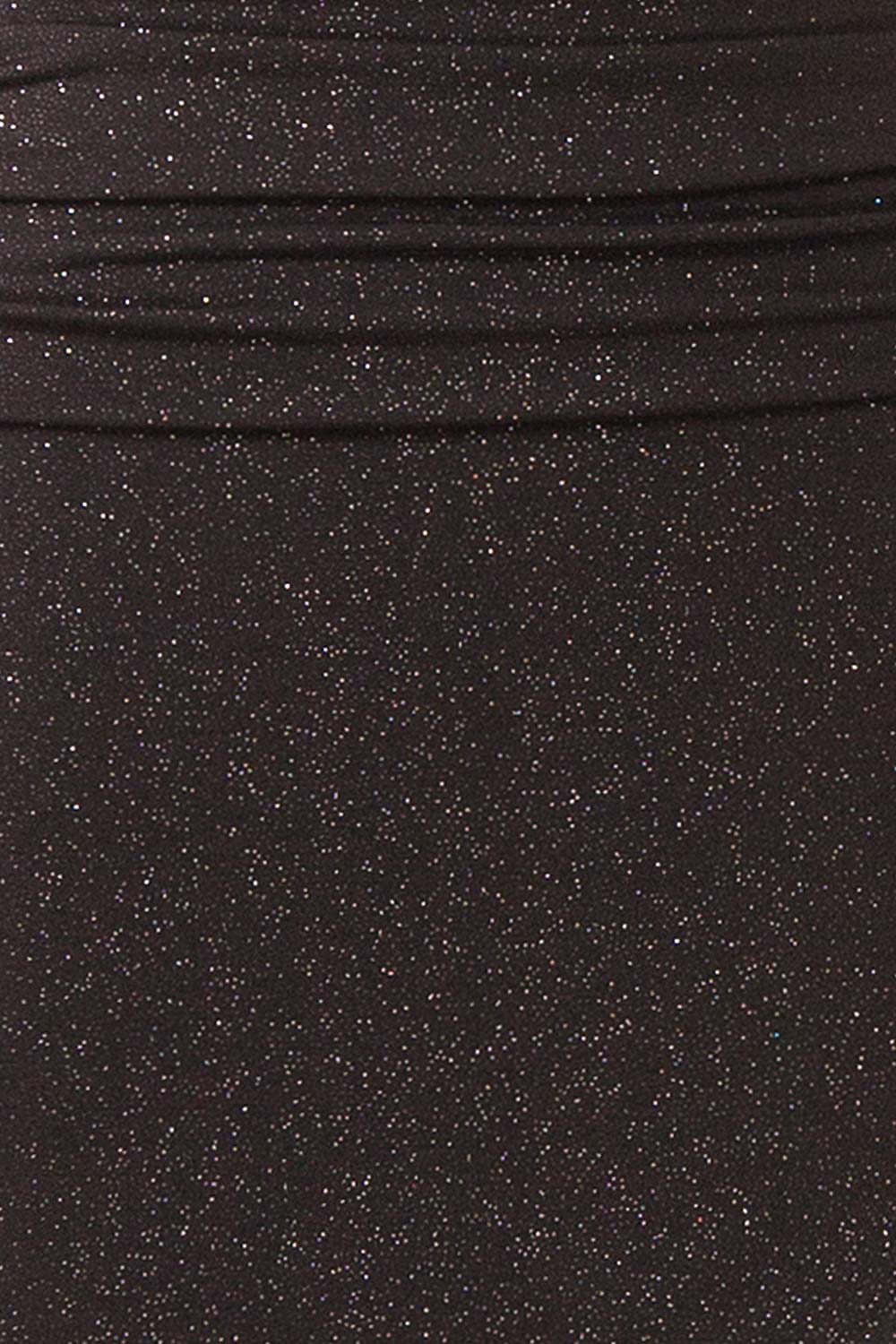 Samira Black | Sparkly Mermaid Maxi Dress with Slit