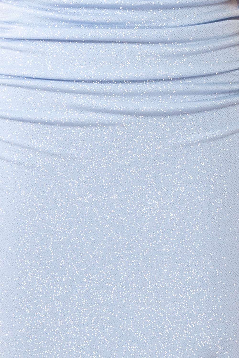 Samira Light Blue | Sparkly Mermaid Maxi Dress with Slit