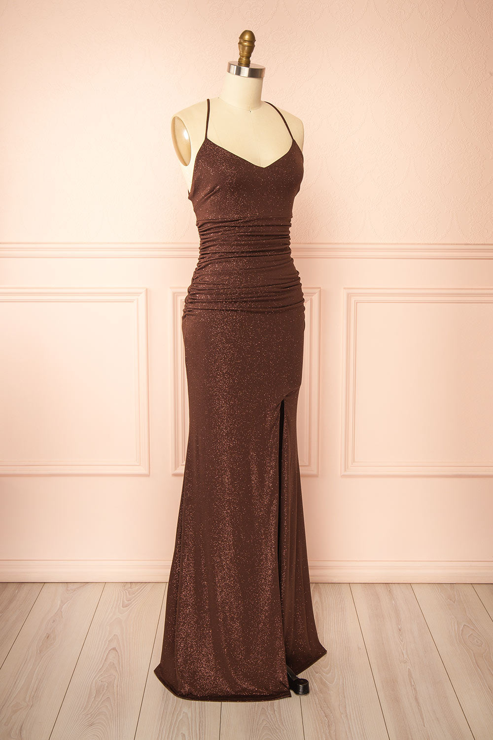 Samira Brown | Sparkly Mermaid Maxi Dress with Slit
