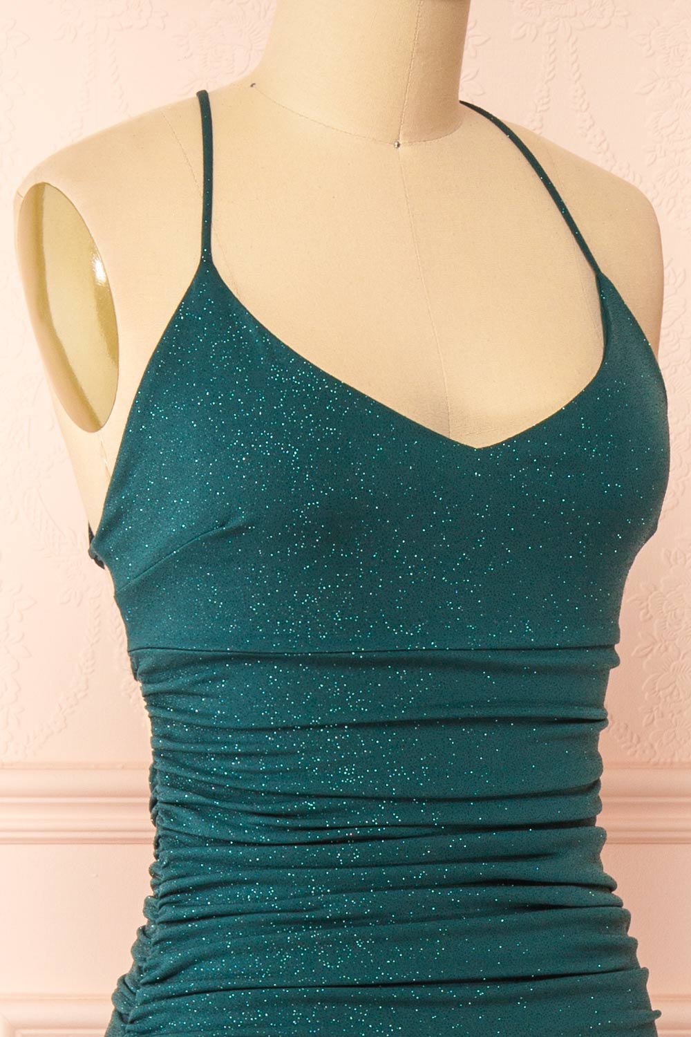 Samira Green | Sparkly Mermaid Maxi Dress with Slit