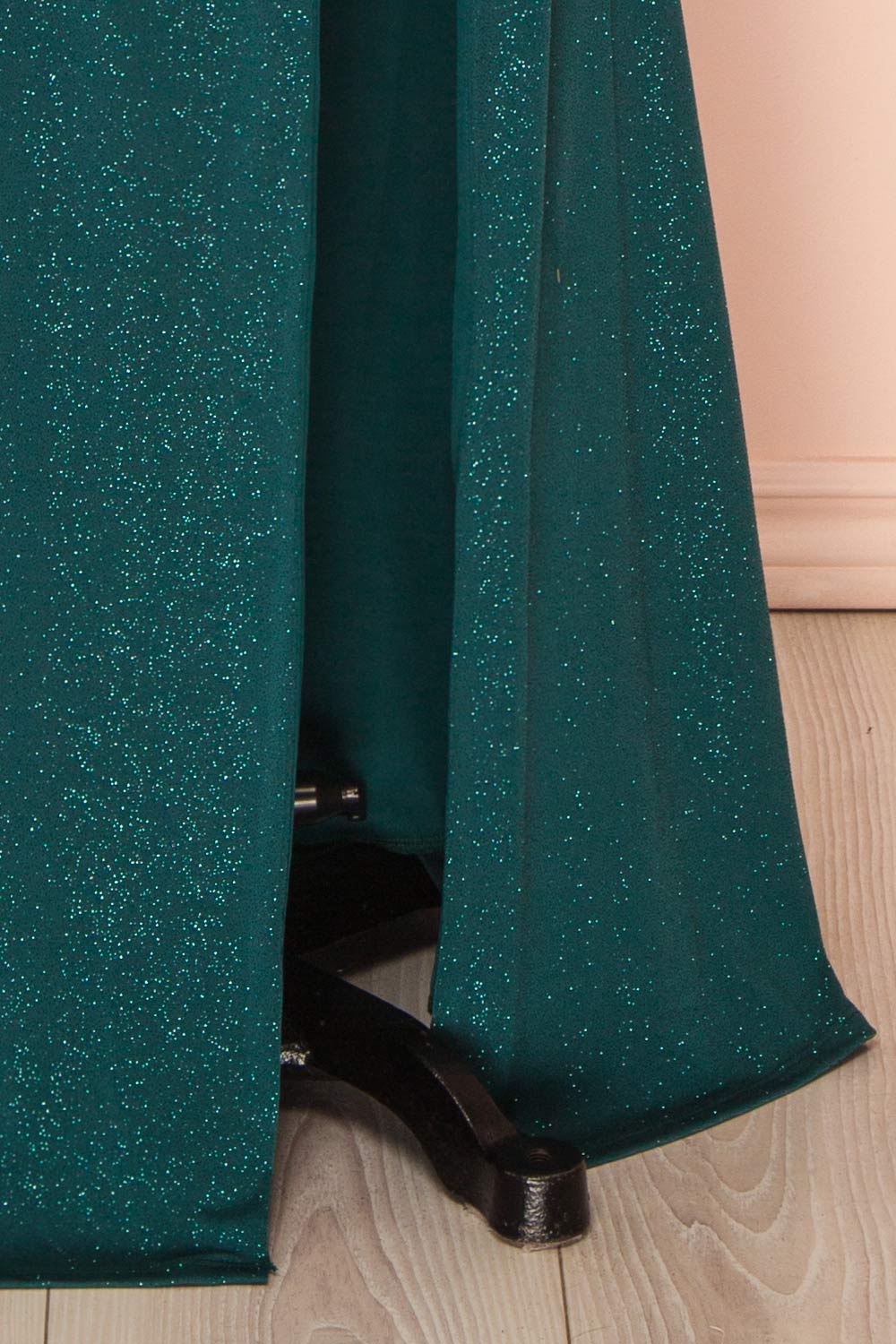 Samira Green | Sparkly Mermaid Maxi Dress with Slit