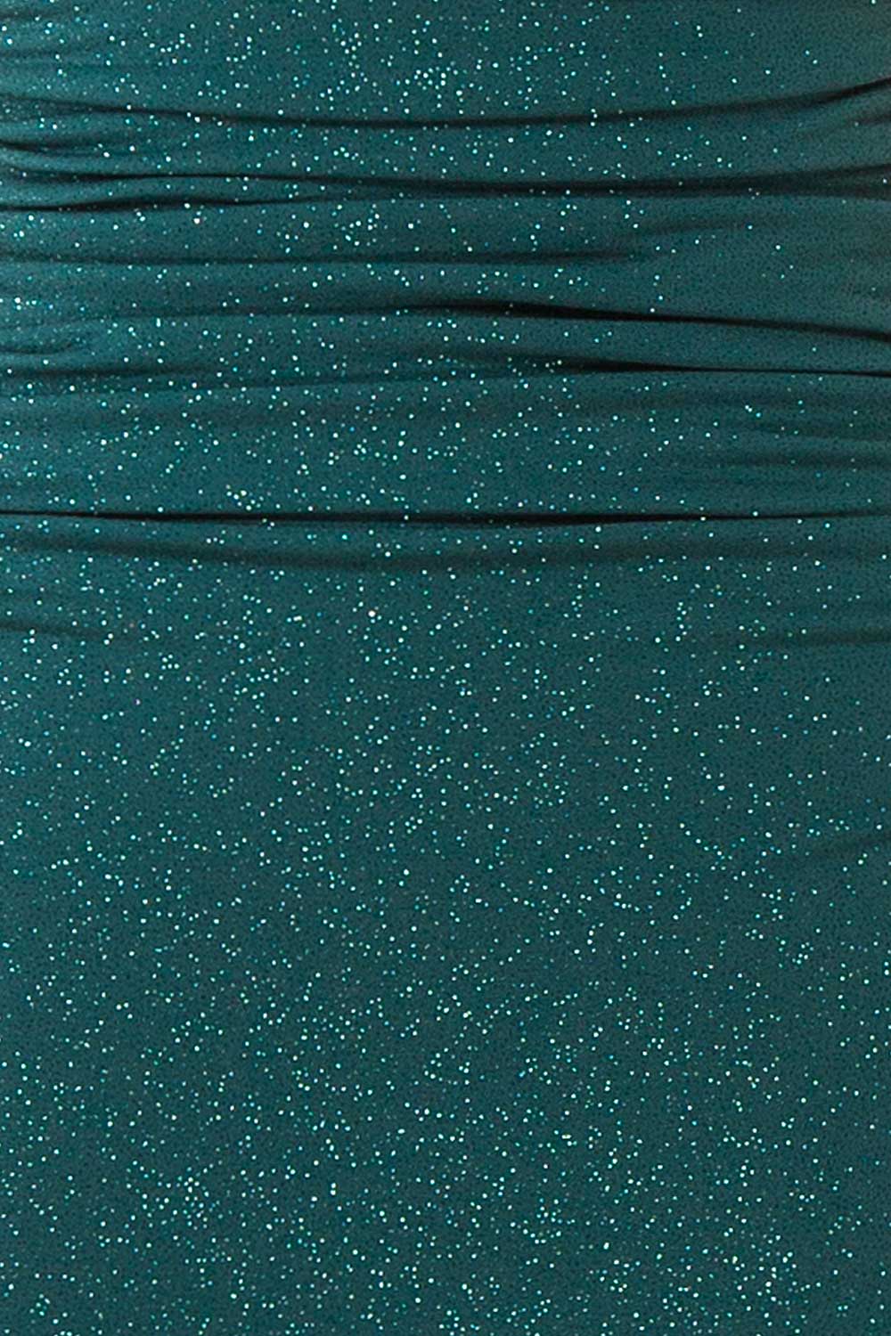 Samira Green | Sparkly Mermaid Maxi Dress with Slit