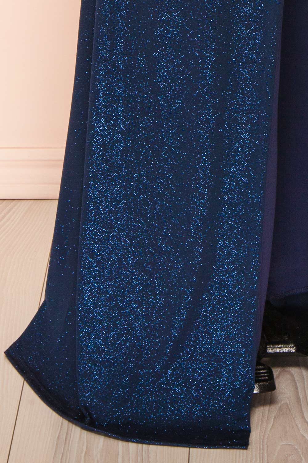 Samira Navy | Sparkly Mermaid Maxi Dress with Slit