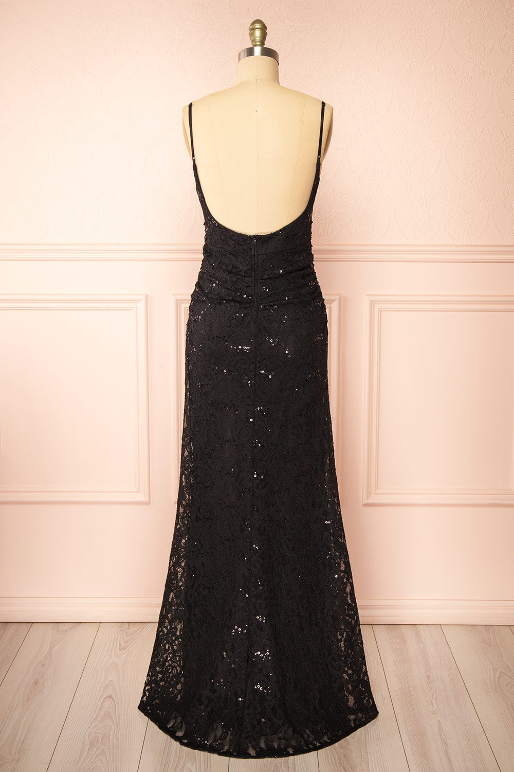 Samy Black | Sparkly Lace Mermaid Dress w/ Slit