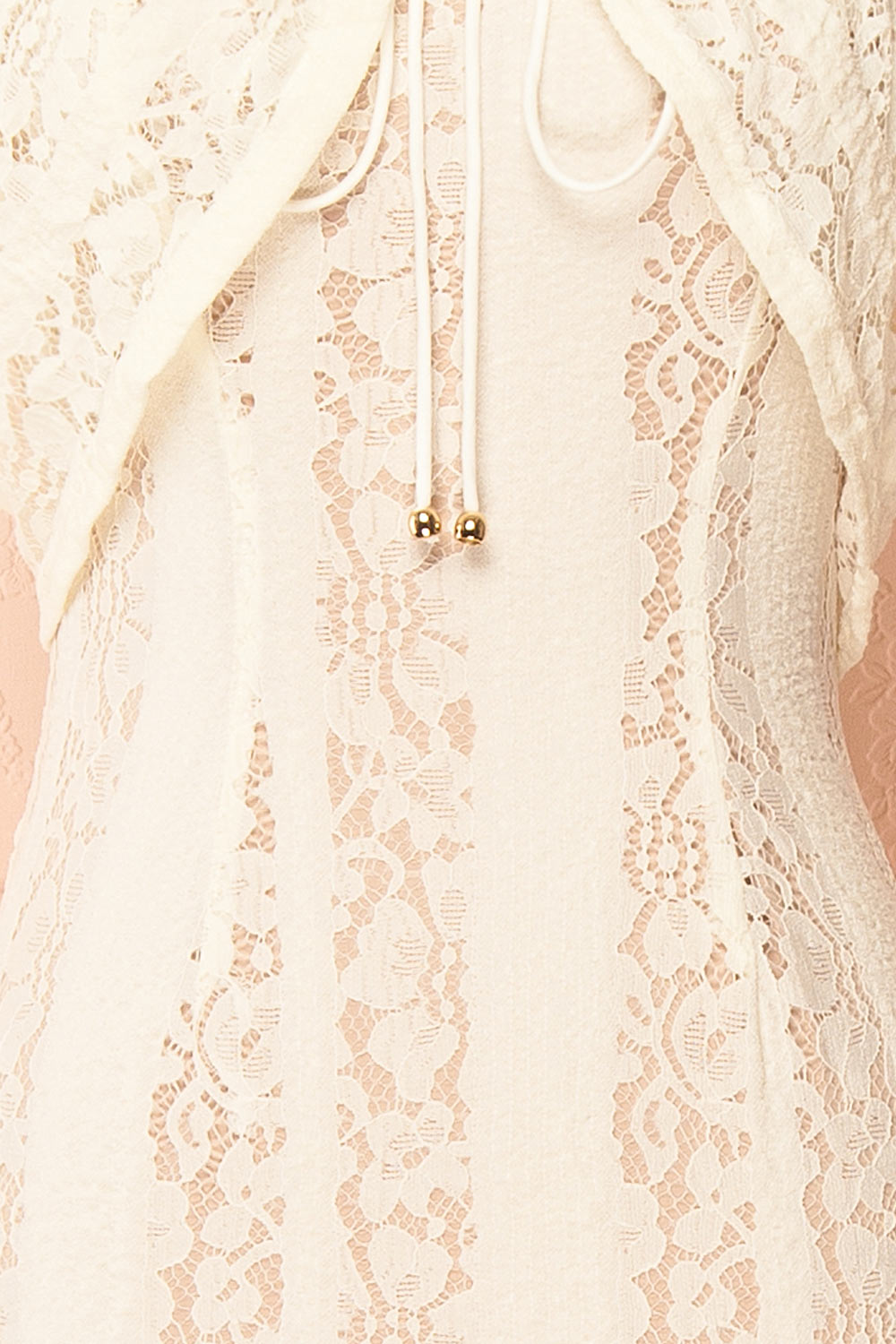 Sangaya | Off-Shoulder Cream Lace Maxi Wedding Dress