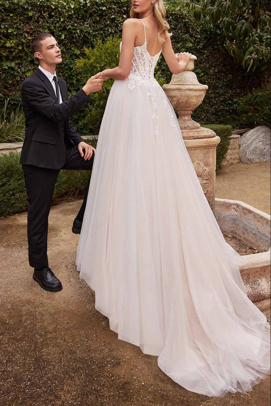 Sarienne | Sparkly A-Line Wedding Tulle Dress