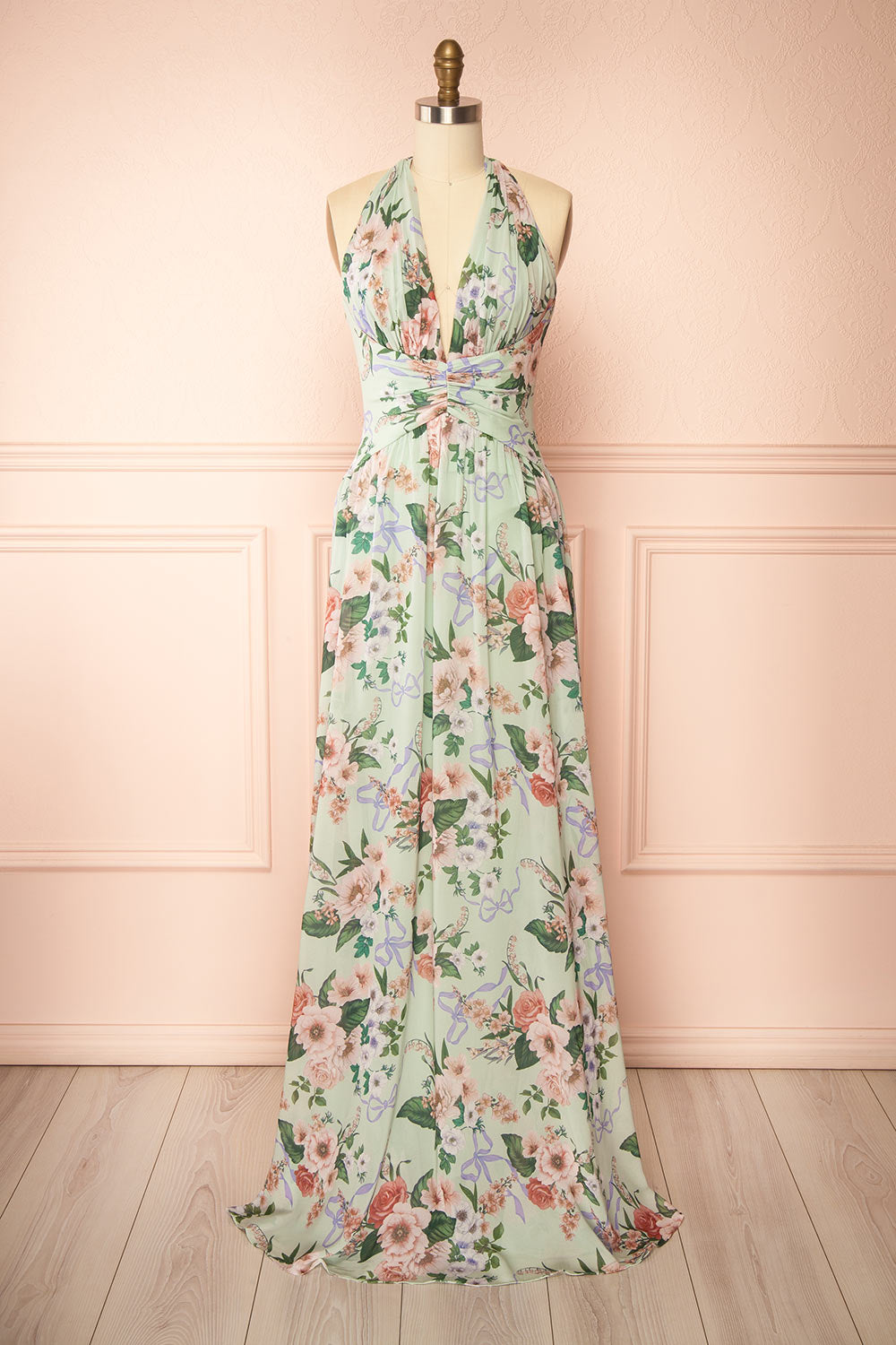 Seojun | Maxi Floral Halter Dress