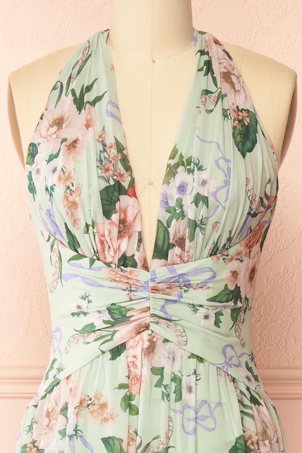 Seojun | Maxi Floral Halter Dress