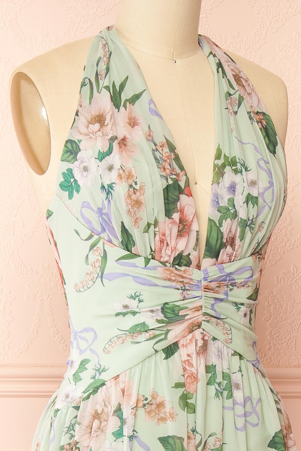 Seojun | Maxi Floral Halter Dress