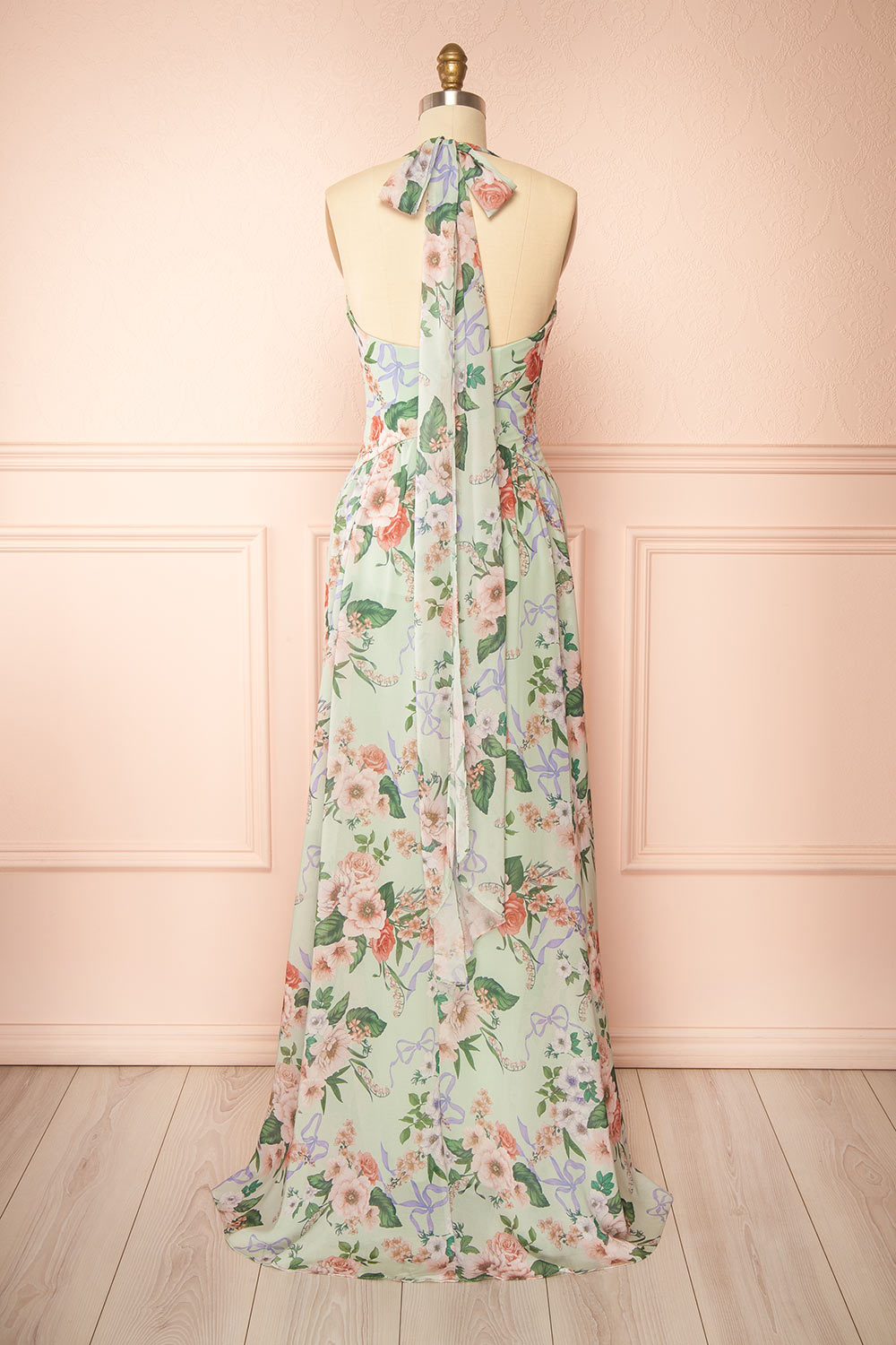 Seojun | Maxi Floral Halter Dress