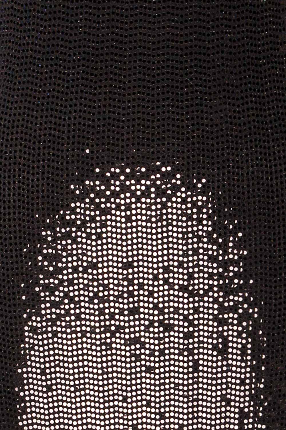 Seralie | Black Sequin Maxi Dress with Slit by Arti Gogna