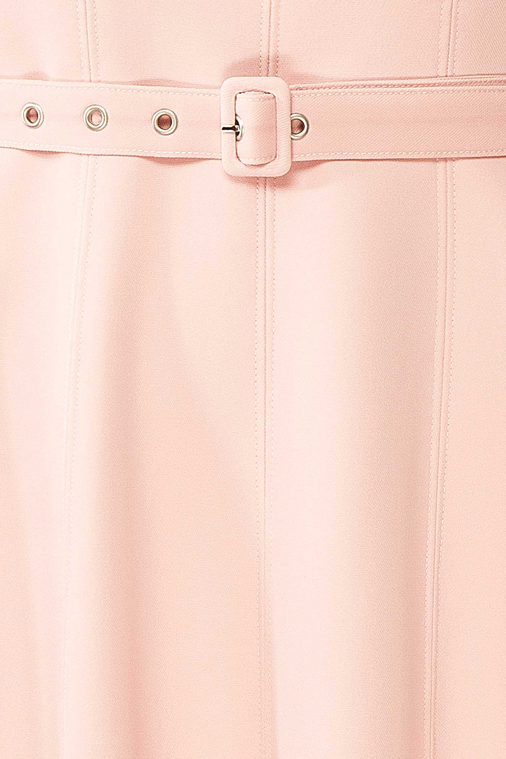 Seynabou | Pink Midi Dress with Belt and Pockets
