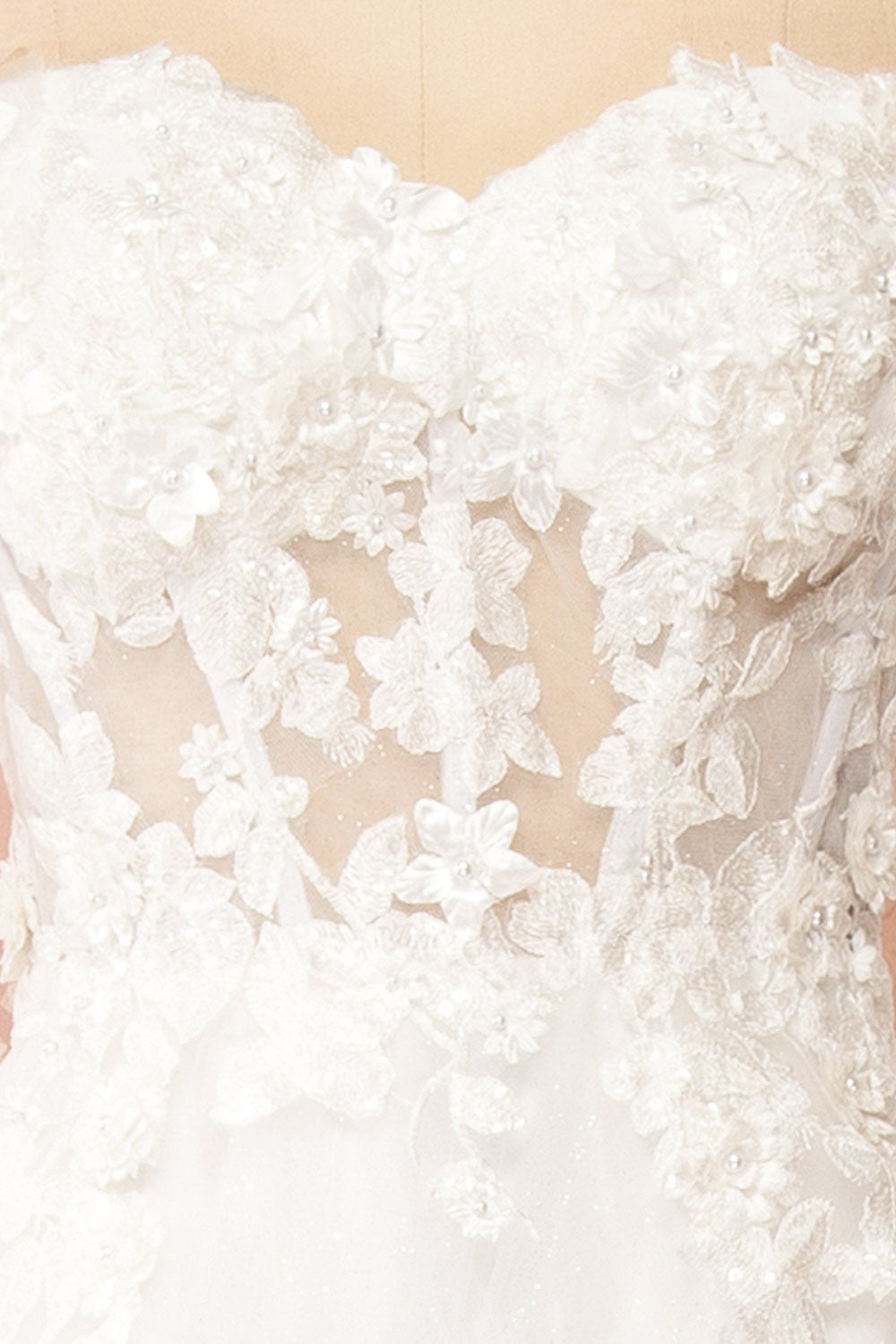 Seyori | Ivory Floral Maxi Gown w/ Detachable Sleeves