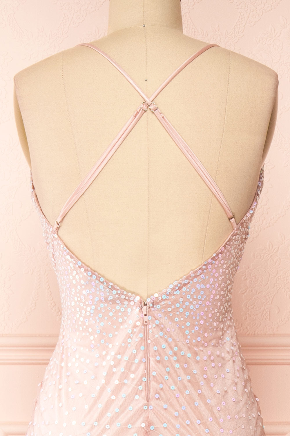 Shatta | Pink Maxi Dress w/ Sequins and Tulle