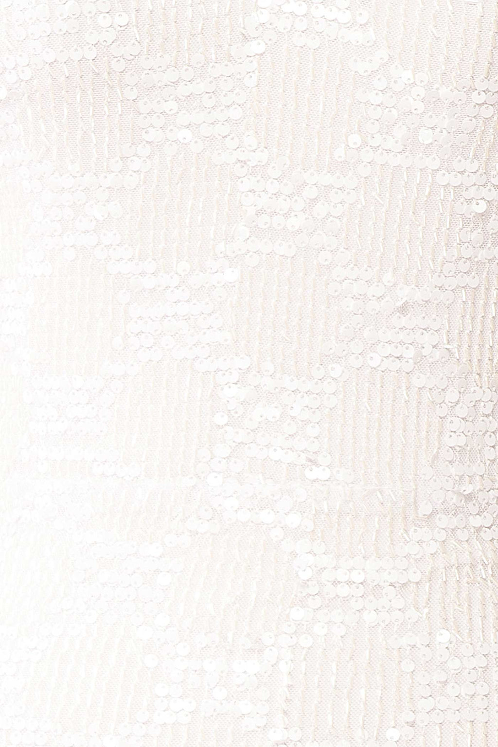 Shelia | White Maxi Sequin Dress with Slit