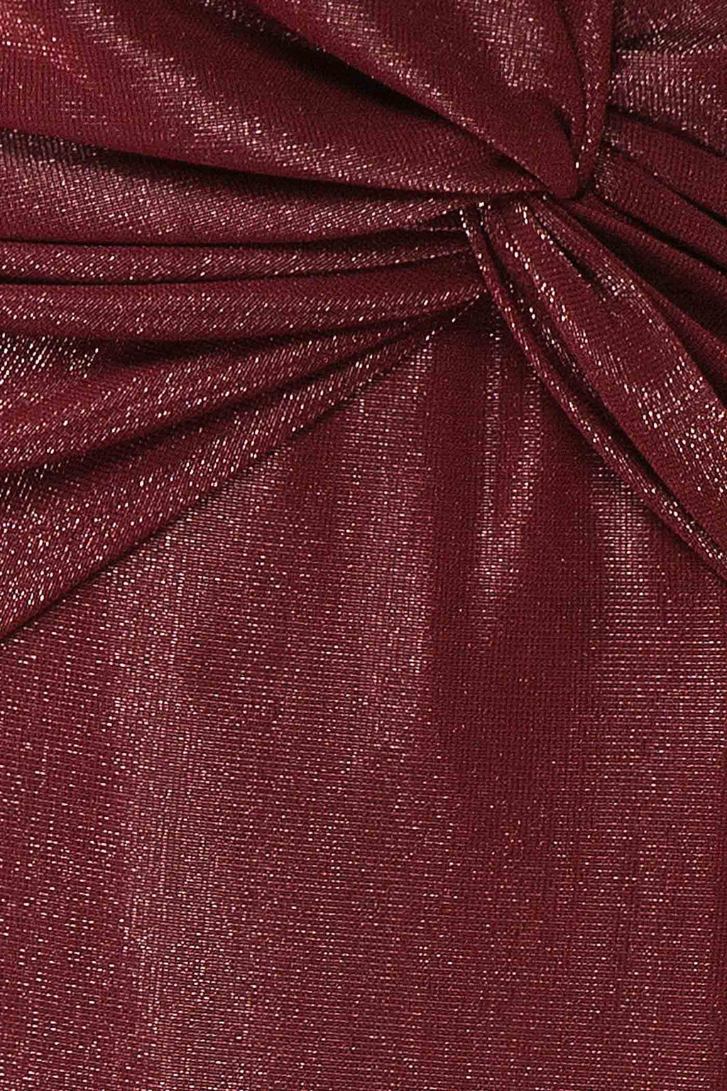 Siham Burgundy | Shimmering Maxi Dress with Open Back