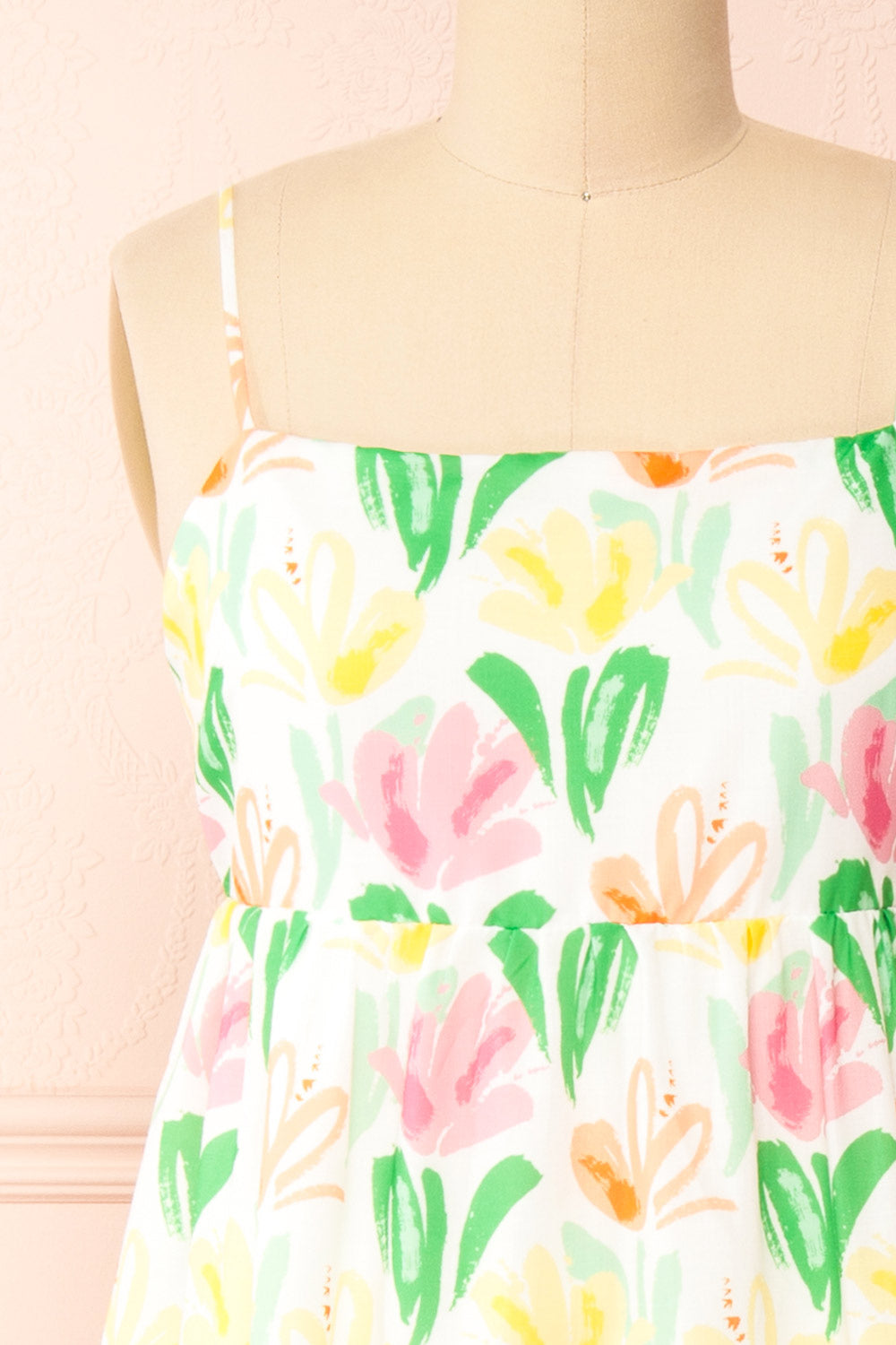 Silvia | Colourful Floral Maxi Dress with an Empire Waist