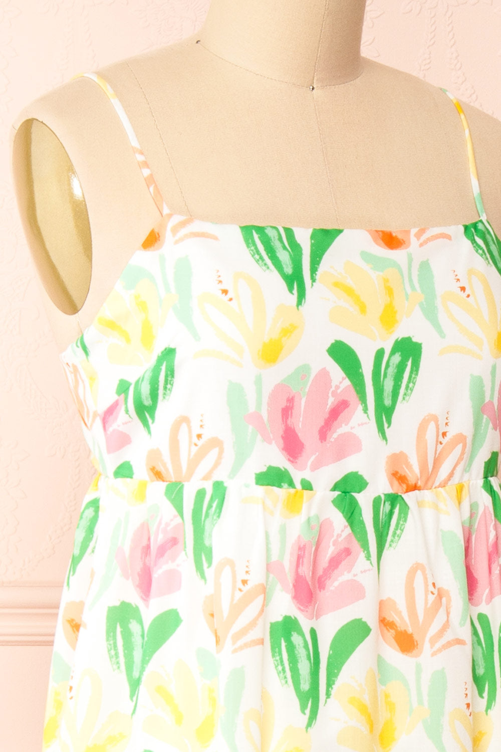 Silvia | Colourful Floral Maxi Dress with an Empire Waist