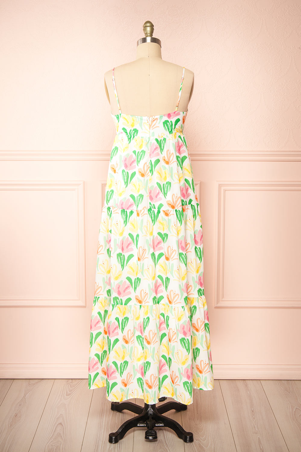 Silvia | Colourful Floral Maxi Dress with an Empire Waist