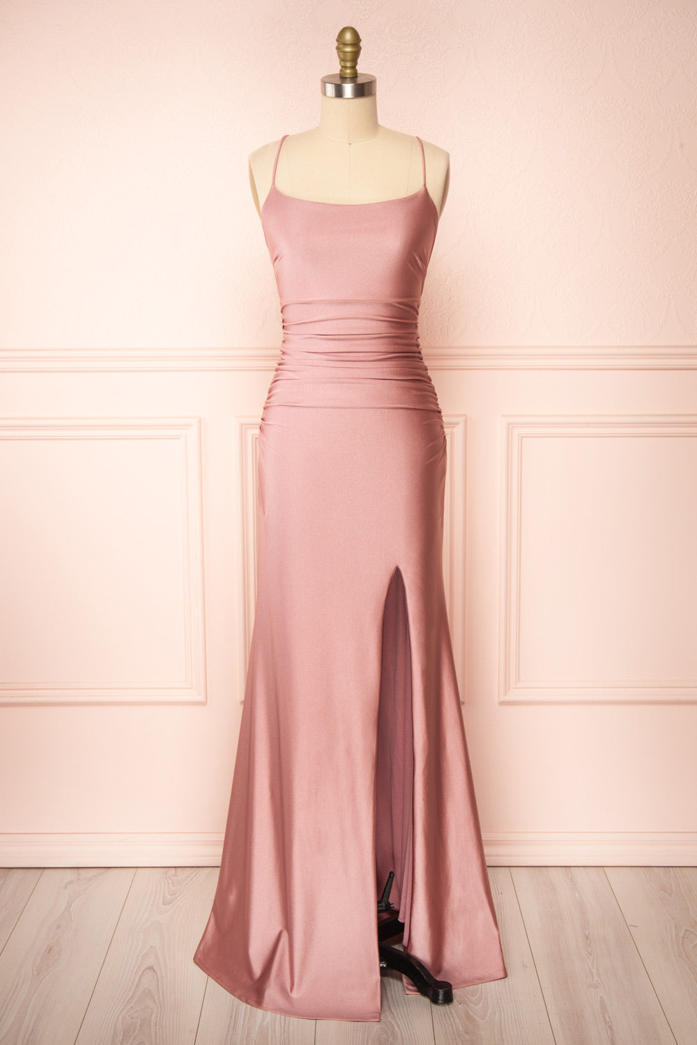 Sonia Blush | Mermaid Maxi Dress with Slit