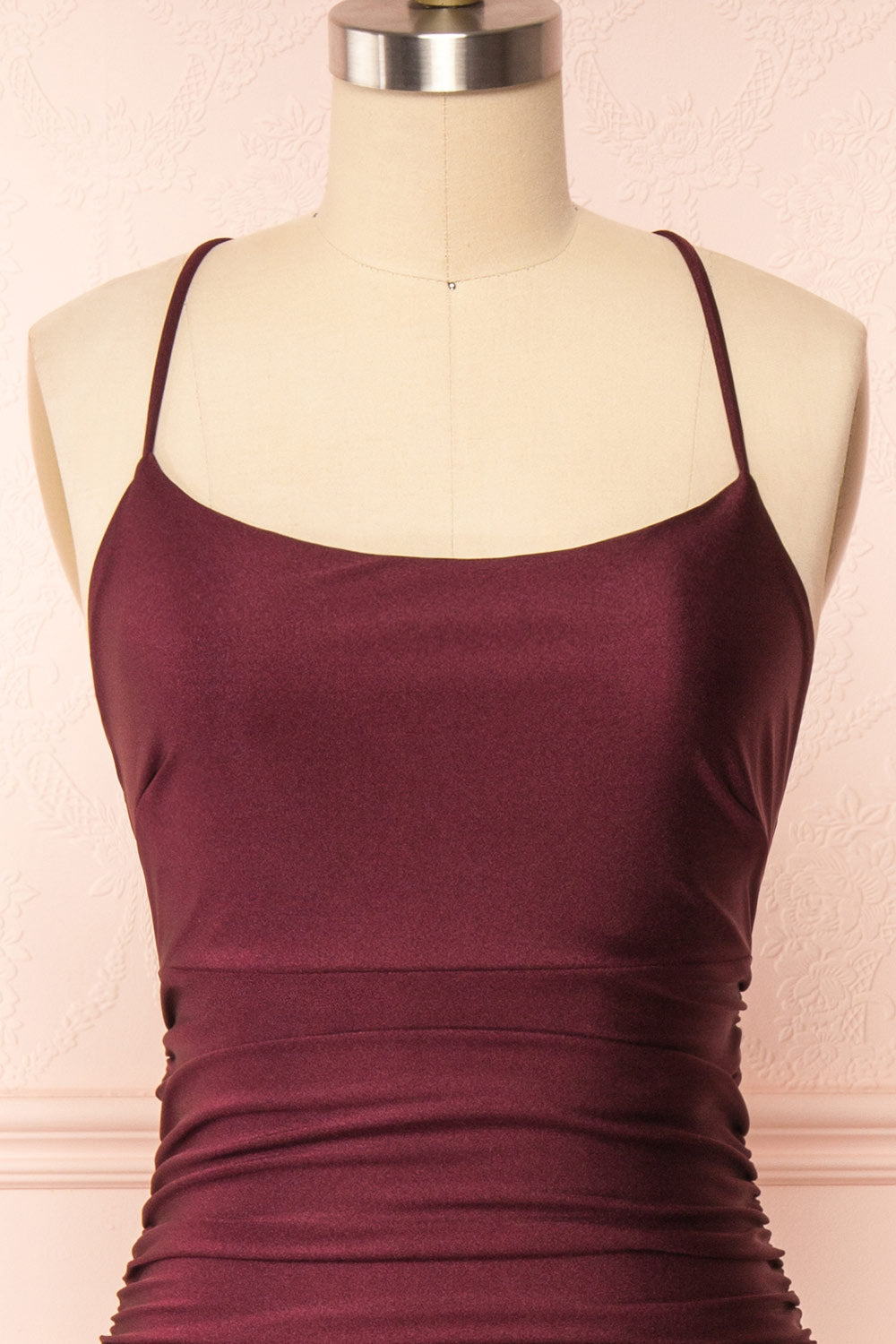 Sonia Burgundy | Mermaid Maxi Dress with Slit