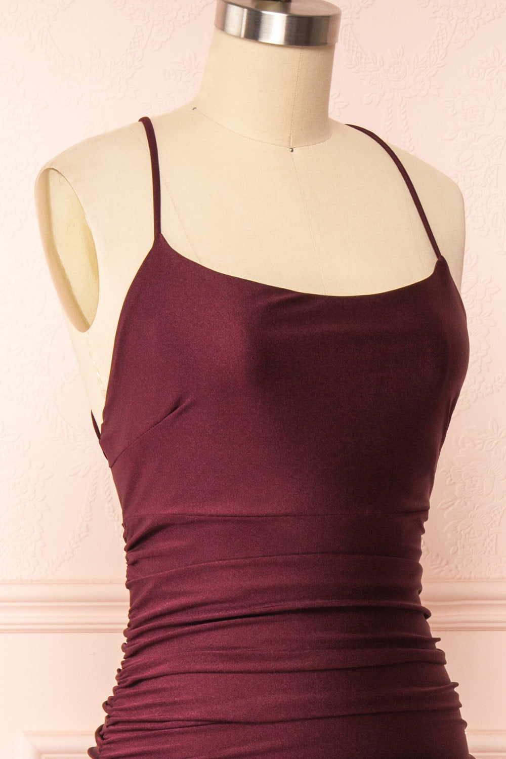 Sonia Burgundy | Mermaid Maxi Dress with Slit