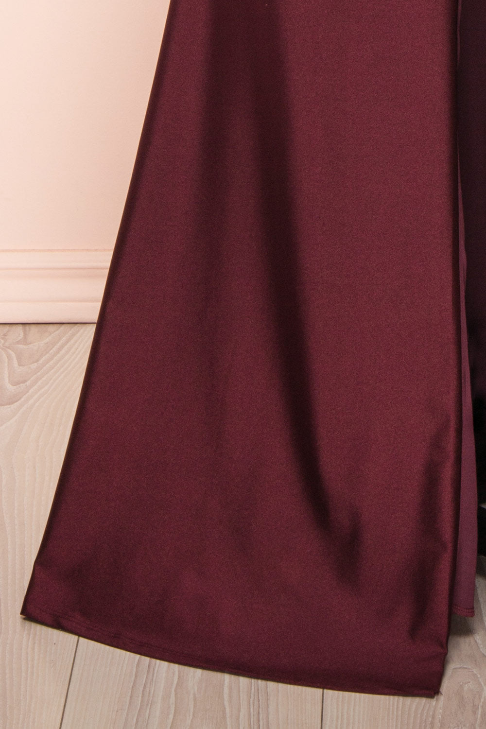 Sonia Burgundy | Mermaid Maxi Dress with Slit